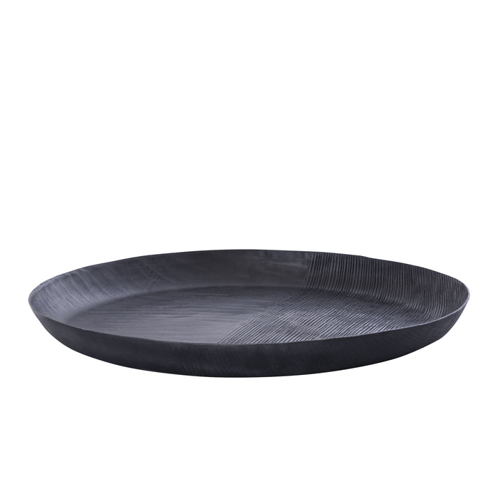 PTMD Jowad Graphite Alu Sheet Bowl Ribbed Round L