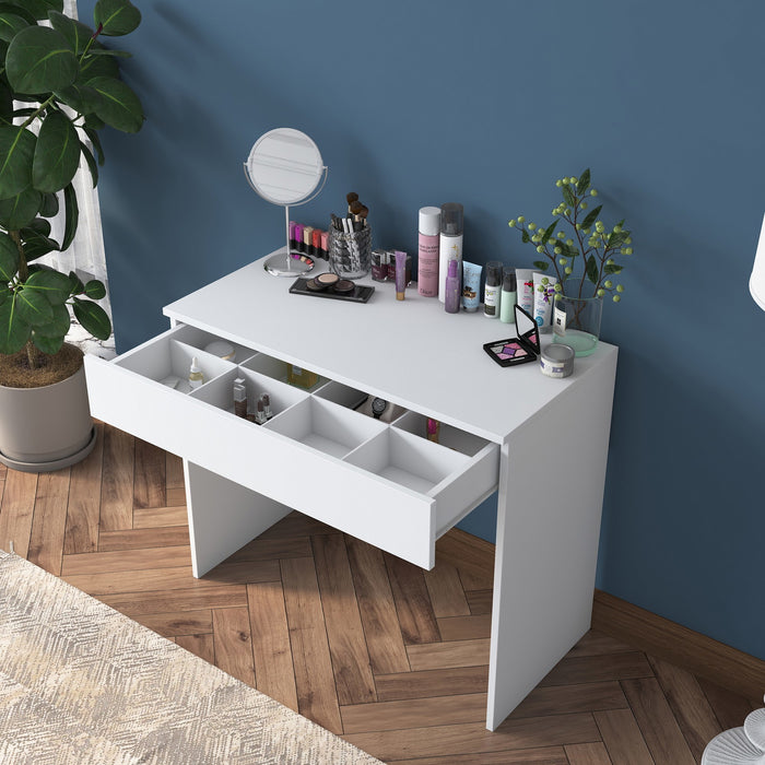 Giga Meubel - Make-Up Tafel - Wit Hout - 90x45x76,8cm - Bengisu