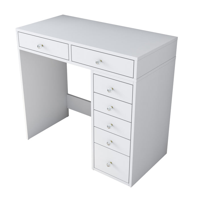 Giga Meubel - Make-Up Tafel - Wit Hout - 90cm - Beyas