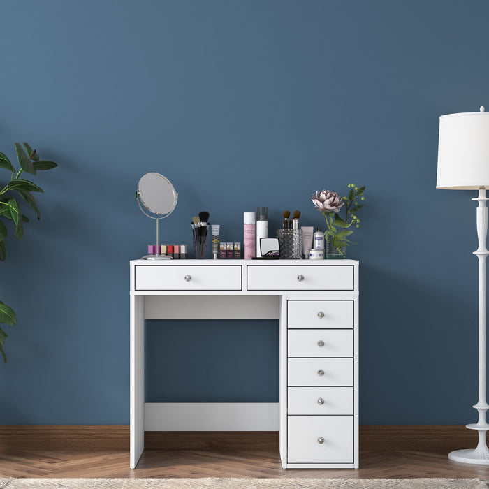 Giga Meubel - Make-Up Tafel - Wit Hout - 90cm - Beyas