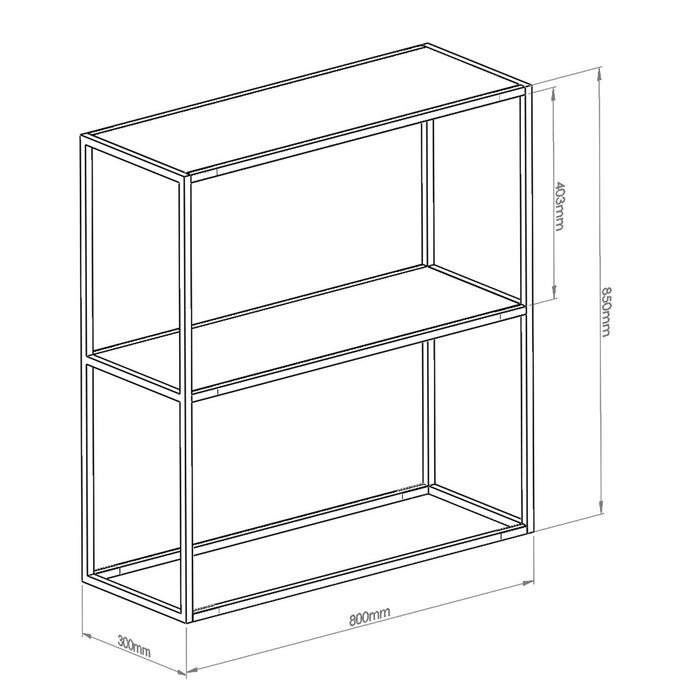 Giga Meubel - Sidetable Zwart Metaal - 80x30x85cm - Berra