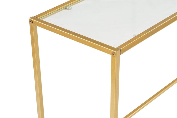 Giga Meubel - Sidetable Goud Metaal - 100x30x80cm - Canvas