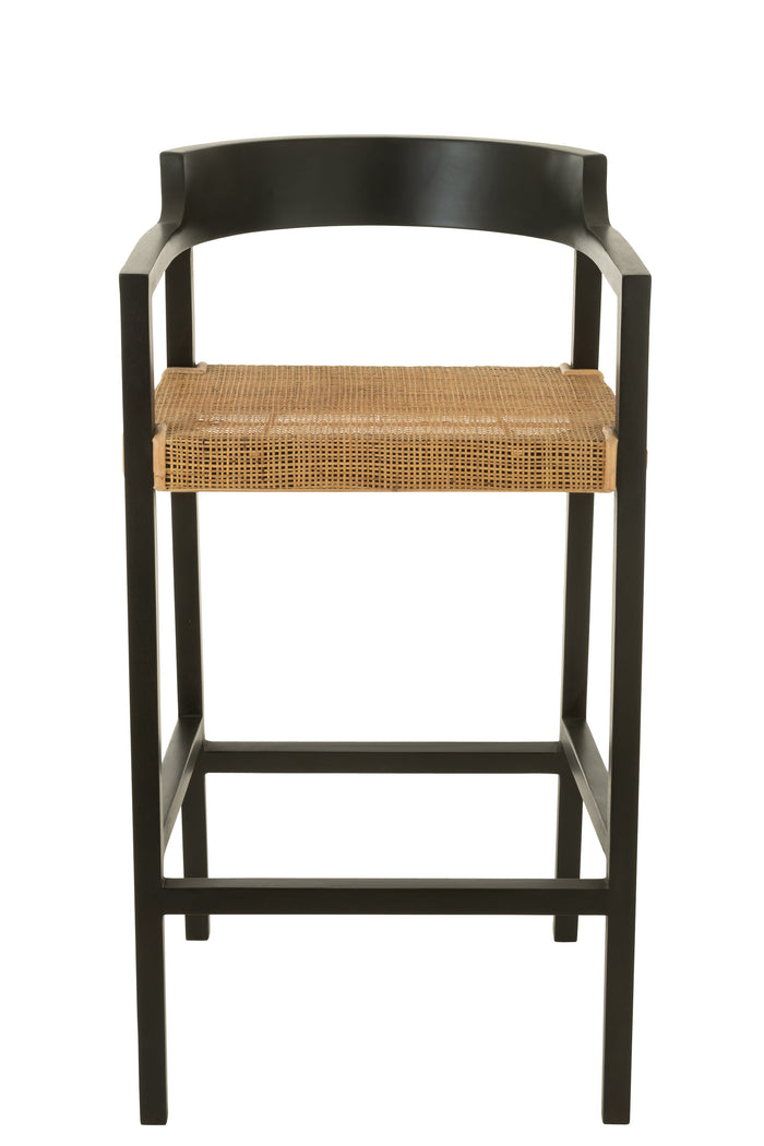 J-Line barstoel Emma - hout - zwart|bruin