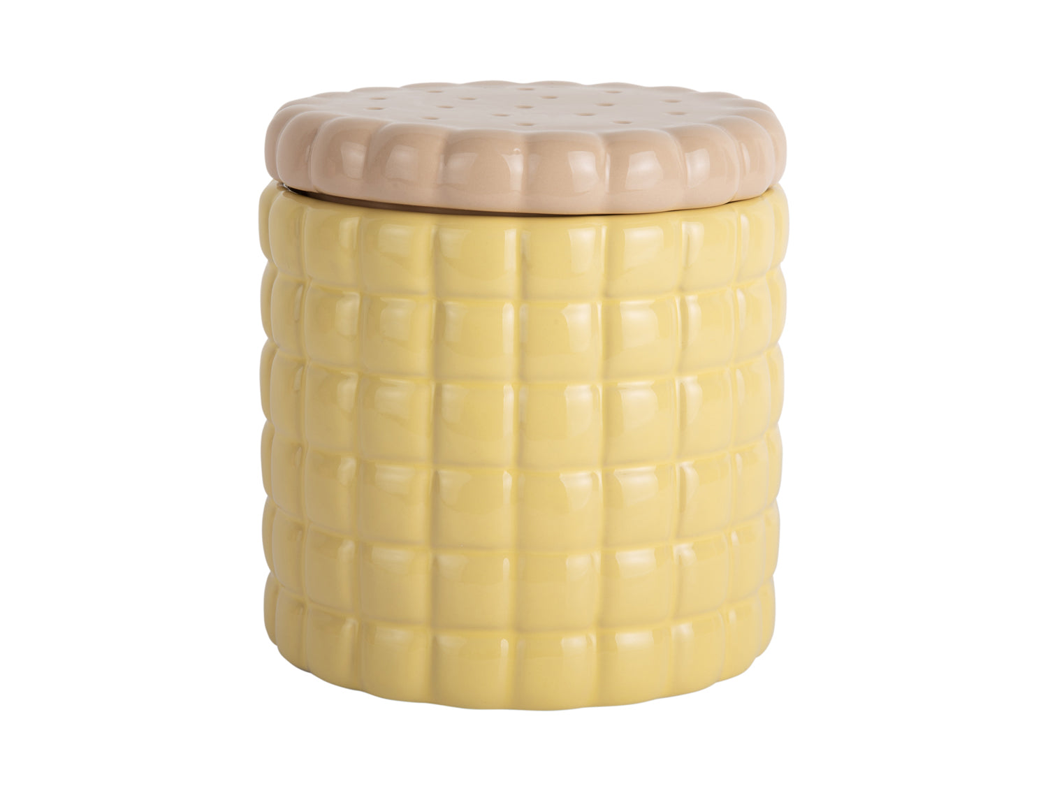 Present Time - Storage Jar Biscuit Box - Zacht geel