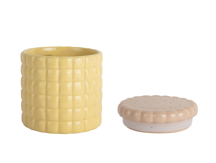 Present Time - Storage Jar Biscuit Box - Zacht geel