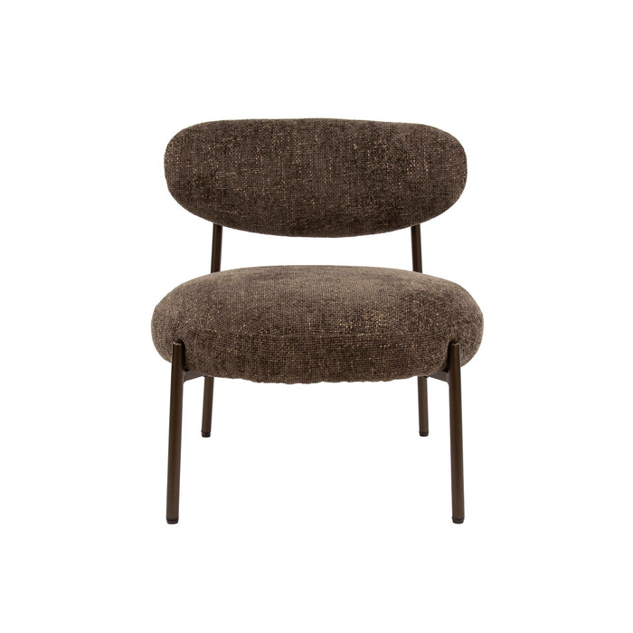 Giga Meubel - Fauteuil Bruin Stof - Zithoogte 41cm - Round