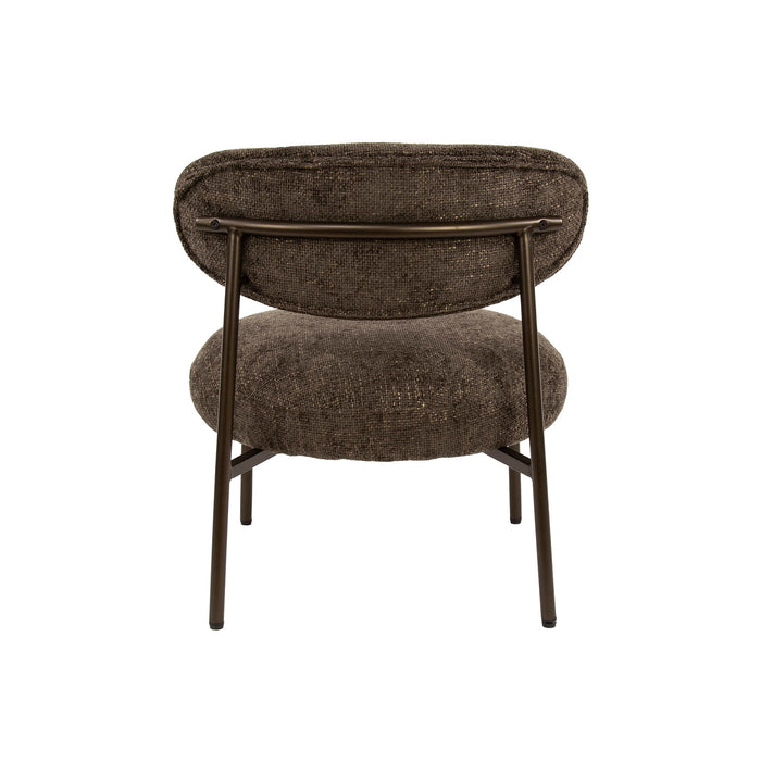 Giga Meubel - Fauteuil Bruin Stof - Zithoogte 41cm - Round