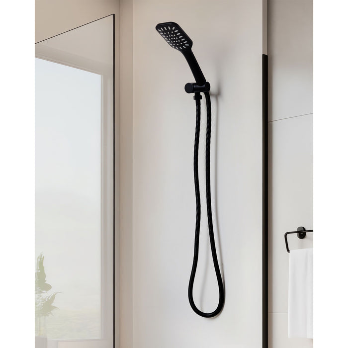 Beliani - AMAJA - Douchekop met doucheslang - Zwart - ABS kunststof