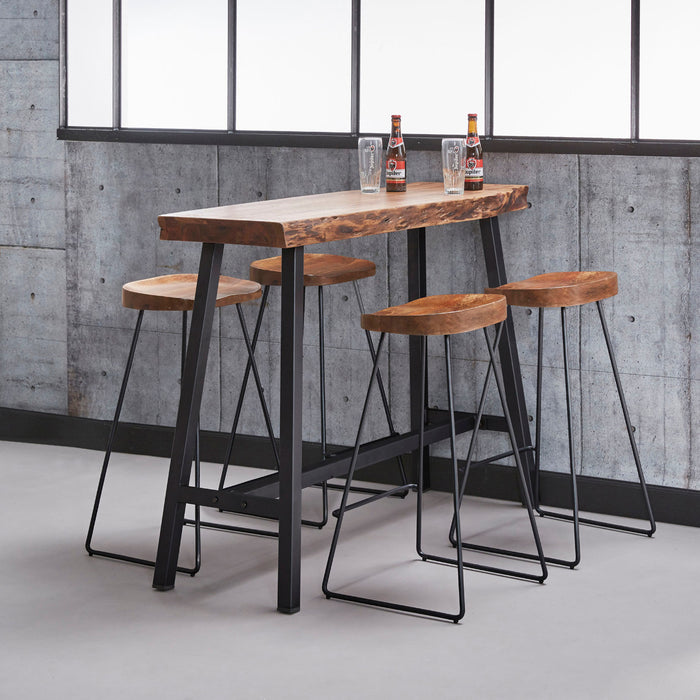 Fraaai Larissa barstoel houten zitting - massief acacia naturel