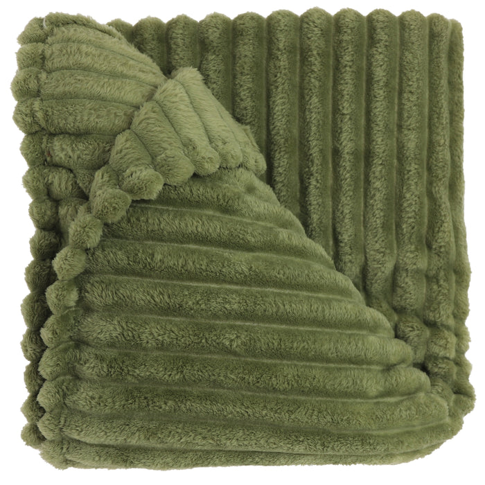 Unique Living Plaid Lex - Groen - Polyester - 150x200x0cm (BxHxD)