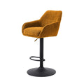 Nordic Home - Ellis verstelbare barstoel stof - roestbruin