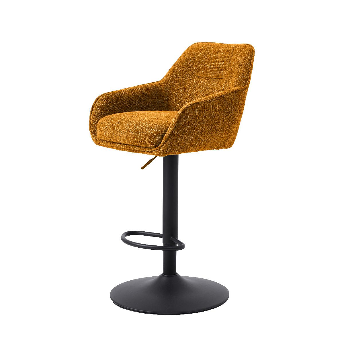 Nordic Home - Ellis verstelbare barstoel stof - roestbruin