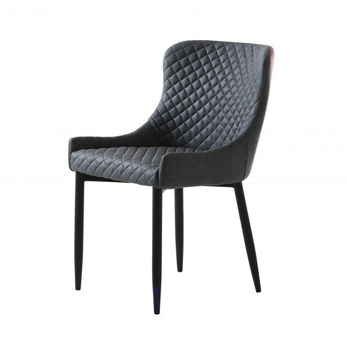 Nordic Home Milly eetkamerstoel PU-leer - grijs