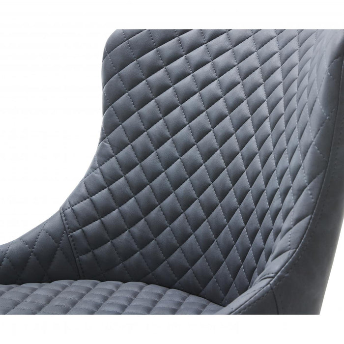 Nordic Home Milly eetkamerstoel PU-leer - grijs