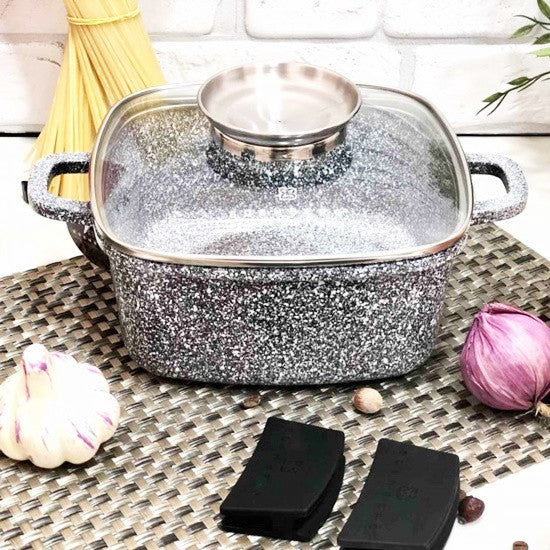 Kookpan|Braadpan met Deksel - 4,4 liter - 24 cm - Aluminium