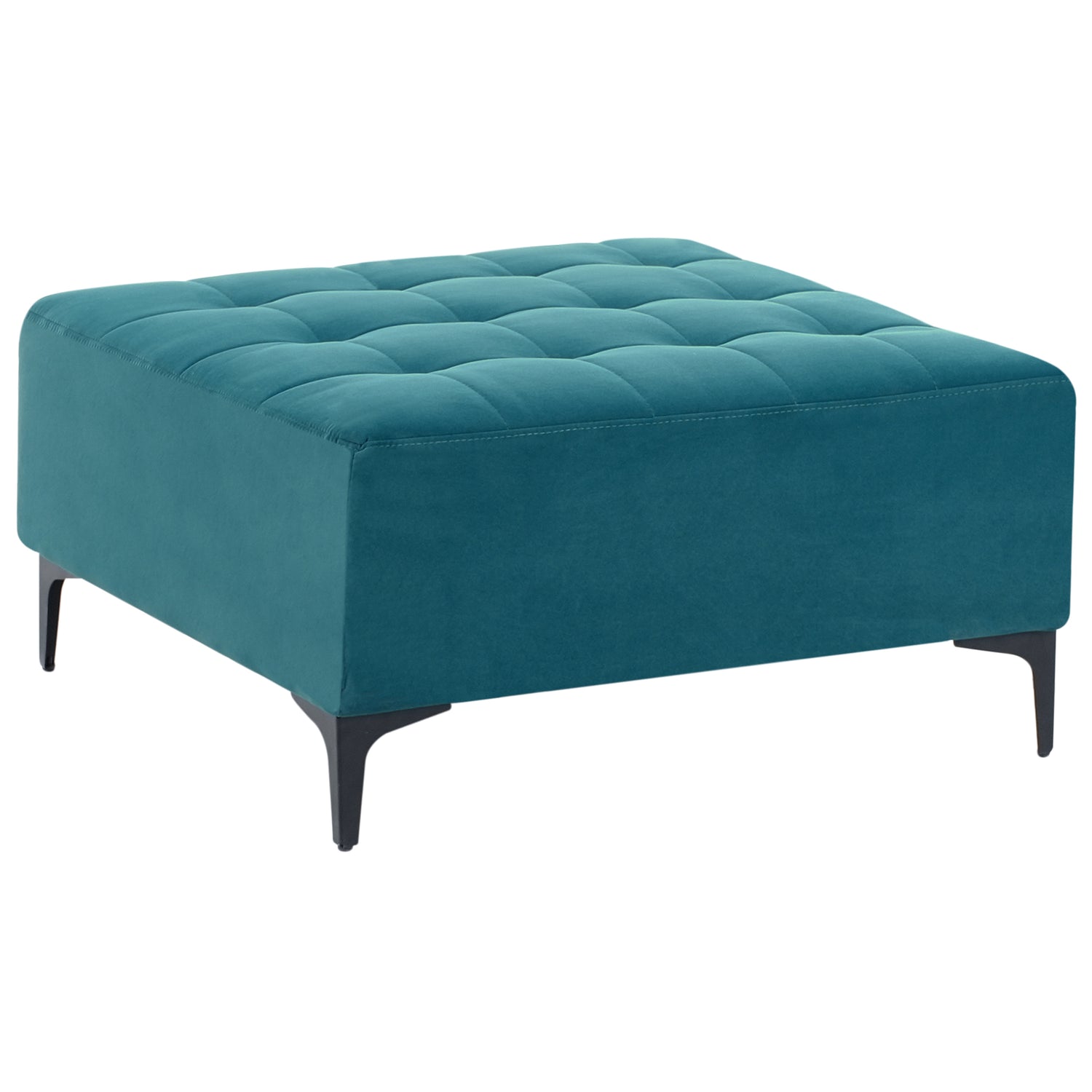 Beliani - ABERDEEN - Ottomaan - Zeeblauw - Fluweel