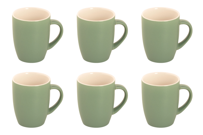 Palmer Beker Colors Mat 18 cl Groen Porselein 6 stuks