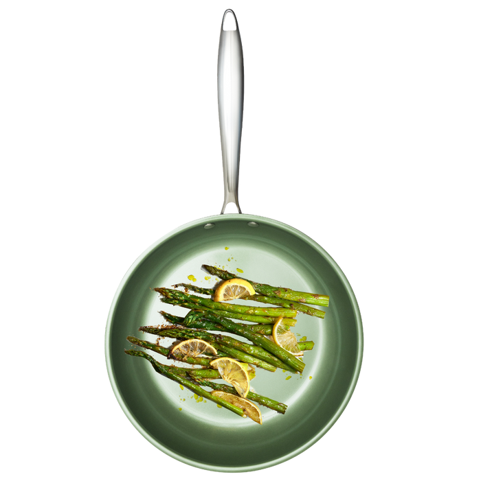 Just Vegan RVS ECO koekenpan 20cm, plantaardige anti-aanbaklaag