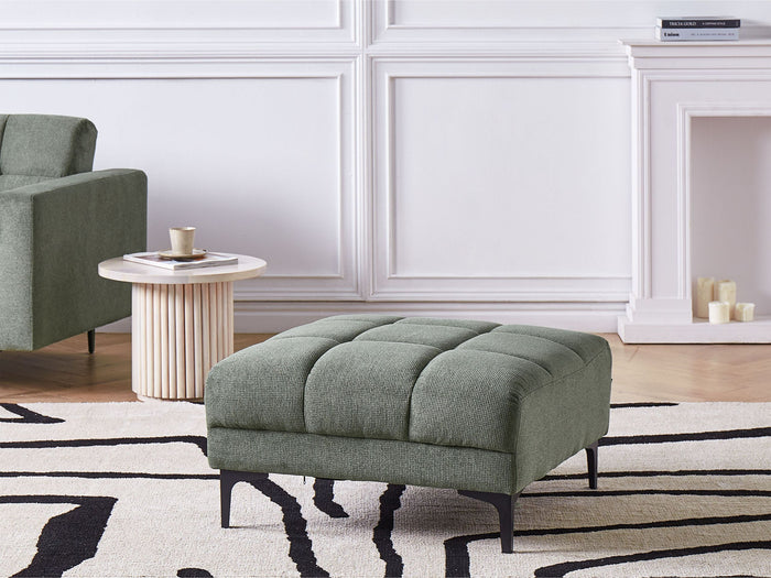 Beliani - ALNES - Ottomaan - Donkergroen - Stof