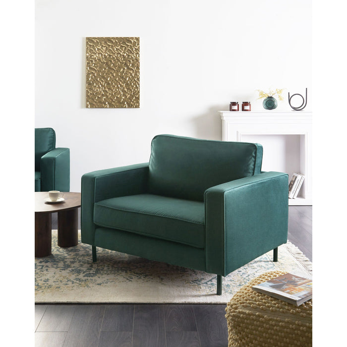 Beliani - SAVALEN - Fauteuil - Donkergroen - Fluweel