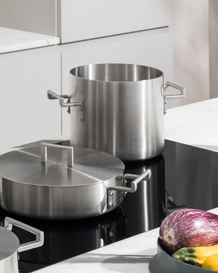 Alessi Pannenset Convivio + Koekenpannenset - ø 24 en 28 cm - 9 Delig