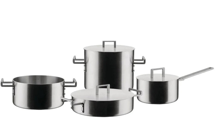 Alessi Pannenset Convivio + Koekenpannenset - ø 24 en 28 cm - 9 Delig