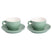 Palmer Cappuccinokop en schotel Colors 18 cl 14 cm Groen 2 stuk(s)