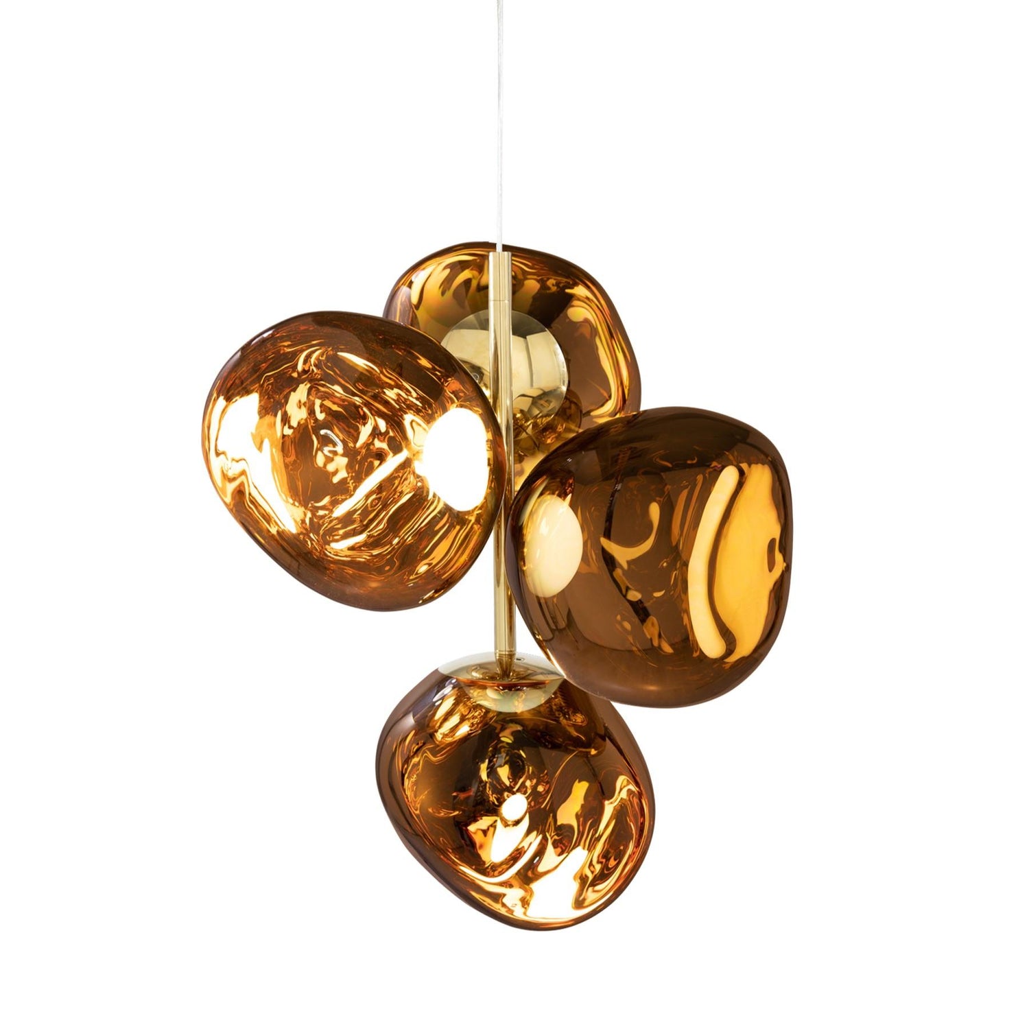 Melt Chandelier Mini hanglamp LED goud