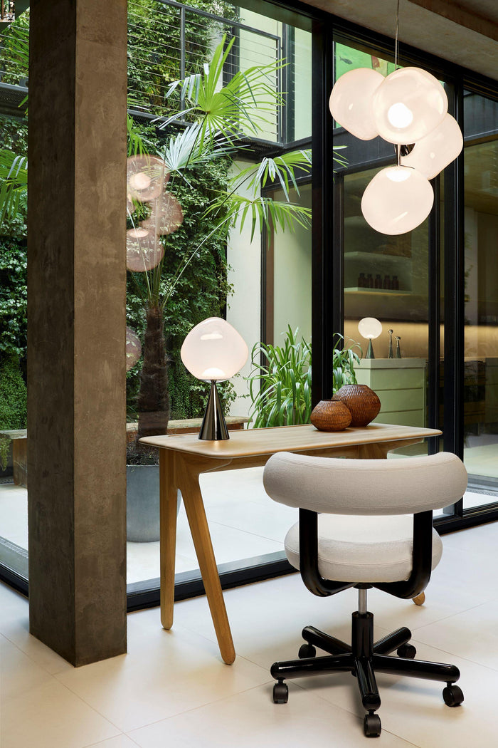Melt Chandelier Mini hanglamp LED opaal|goud