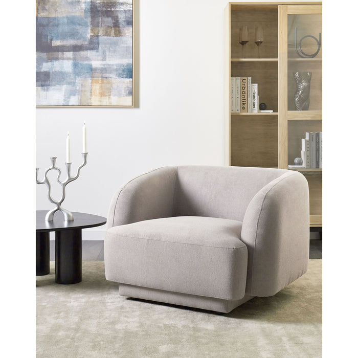 Beliani - SKJANES - Fauteuil - Lichtgrijs - Polyester