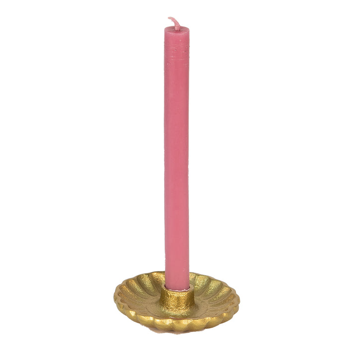 Clayre & Eef Kandelaar Ø 11x3 cm Goudkleurig Aluminium