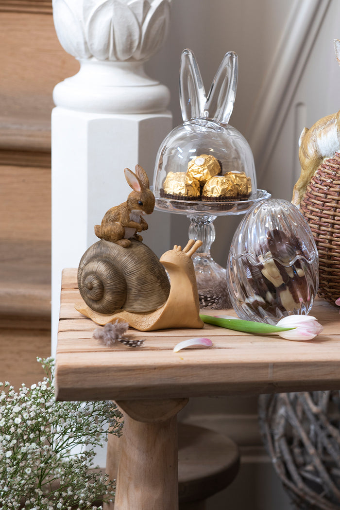 Clayre & Eef Glazen potje Ei Ø 9x12 cm Glas