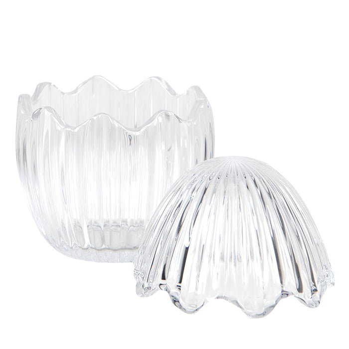 Clayre & Eef Glazen potje Ei Ø 9x12 cm Glas