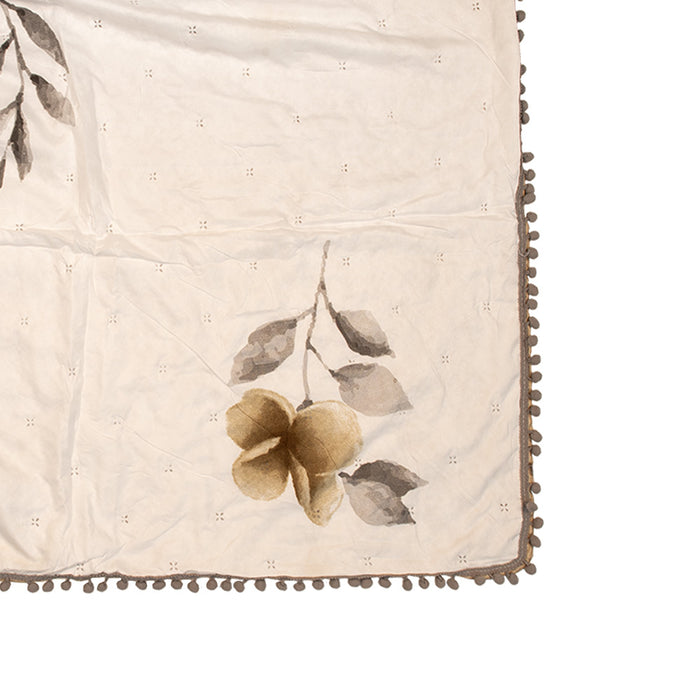 Clayre & Eef Bedsprei 220x240 cm Wit Grijs Polyester Sprei