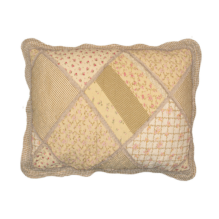 Clayre & Eef Bedsprei 230x250 cm Groen Beige Polyester Sprei