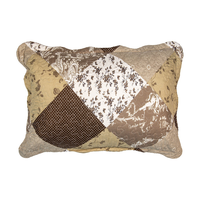 Clayre & Eef Bedsprei 230x250 cm Bruin Beige Polyester Sprei