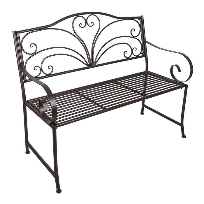 Clayre & Eef Tuinbank 117x50x98 cm Bruin Metaal