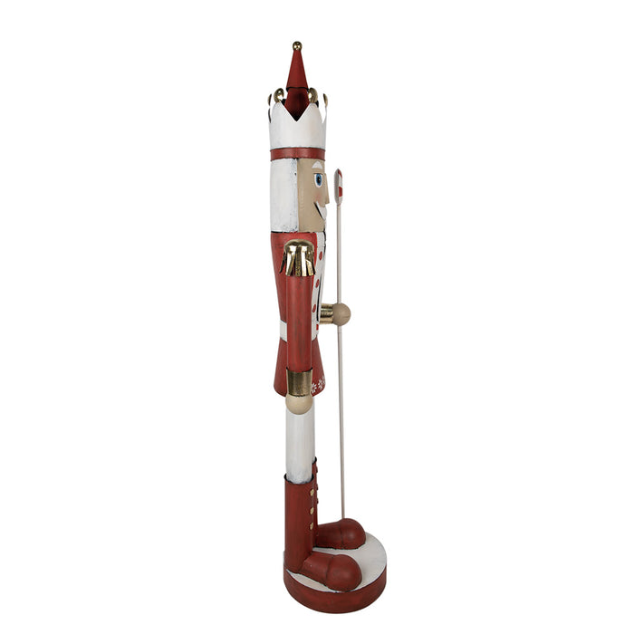 Clayre & Eef Beeld Notenkraker 170 cm Rood IJzer