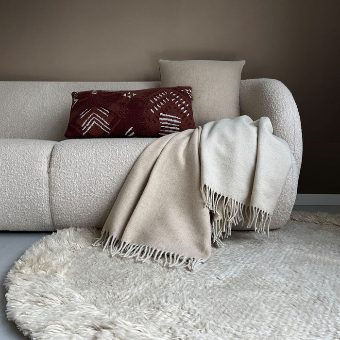 Malagoon Double Face Wool Plaid - Beige