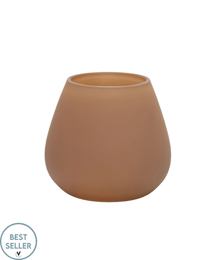 Vase The World - Tasman XS matte sand Ø12,5 x H11,5 cm (set van 2)