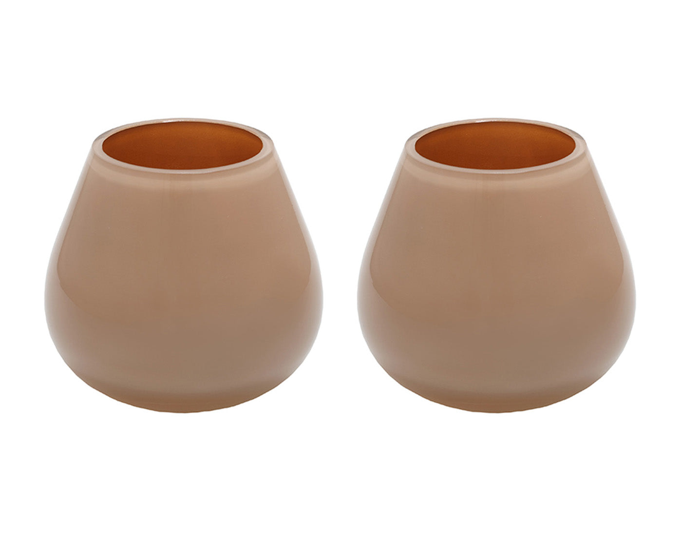 Vase The World - Tasman XS sand Ø12,5 x H11,5 cm (set van 2)