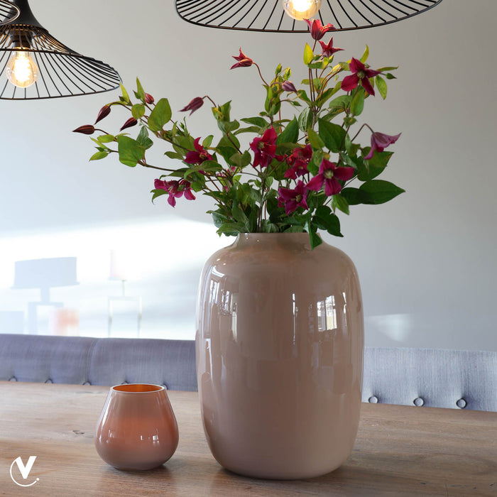 Vase The World - Tasman XS sand Ø12,5 x H11,5 cm (set van 2)