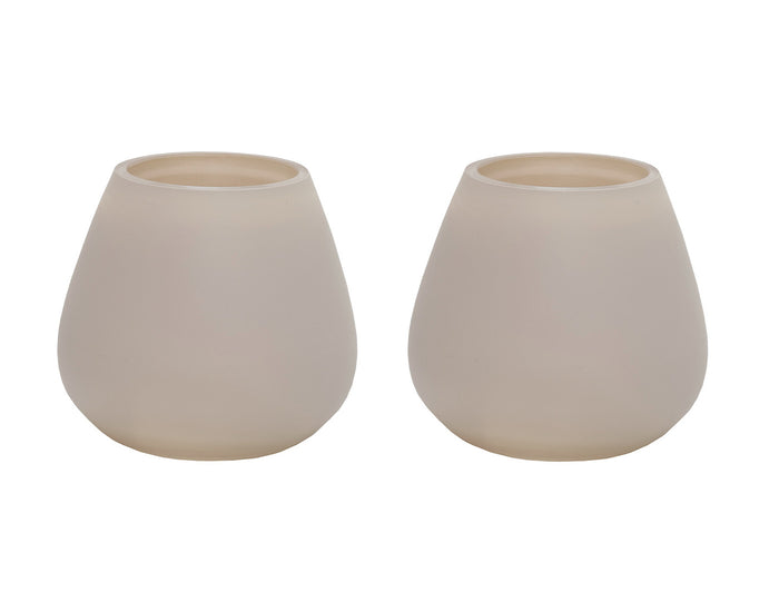 Vase The World Tasman XS matte ivory Ø12,5 x H11,5 cm (set van 2)