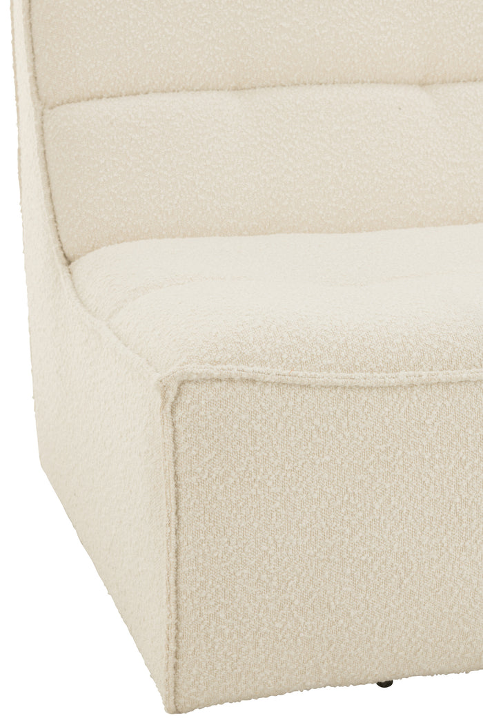 J-Line zetel Draaiend Vierkant - hout|schuim - ecru