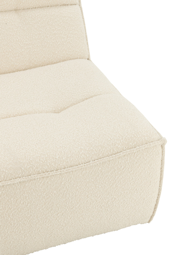 J-Line zetel Draaiend Vierkant - hout|schuim - ecru