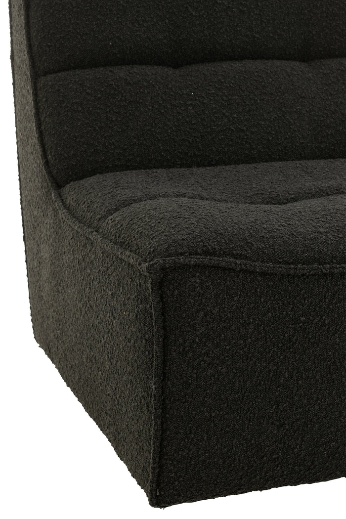 J-Line zetel Draaiend Vierkant - hout|textiel - zwart