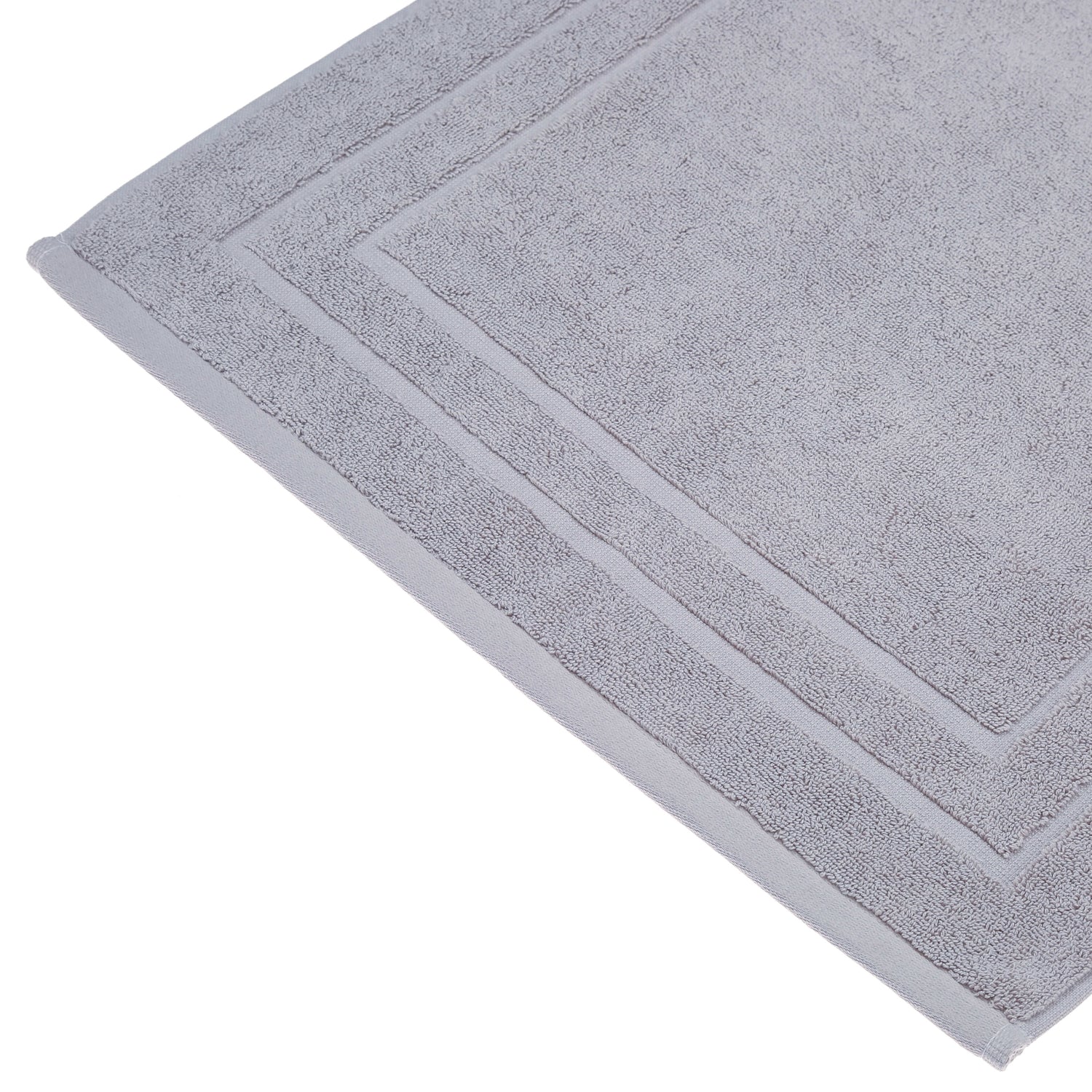 Atmosphera Badkamerkleed|badmat voor vloer - 50 x 70 cm - Zilvergrijs
