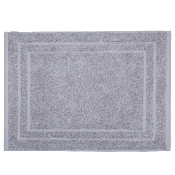 Atmosphera Badkamerkleed|badmat voor vloer - 50 x 70 cm - Zilvergrijs