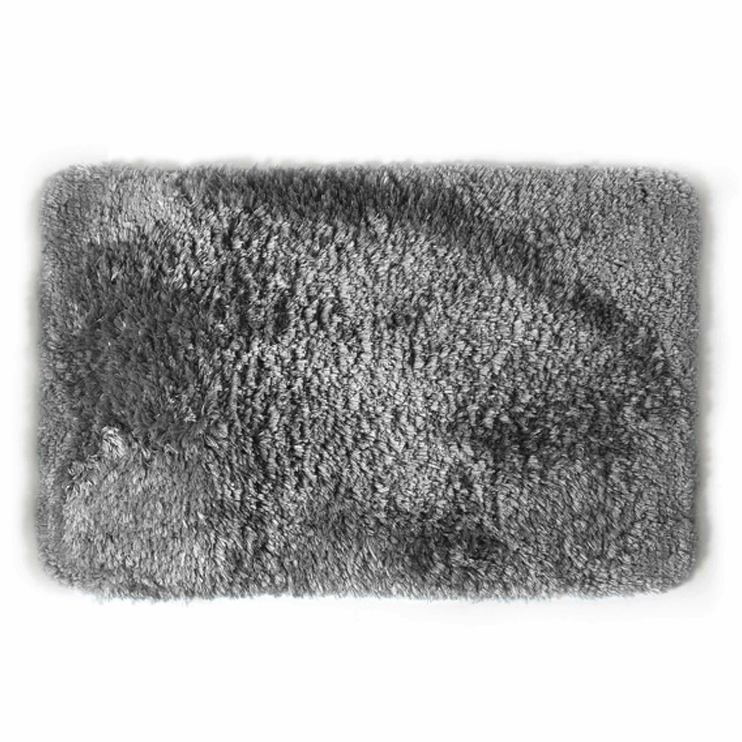 Spirella badkamer vloerkleed|tapijt - hoogpolig - grijs - 40 x 60 cm