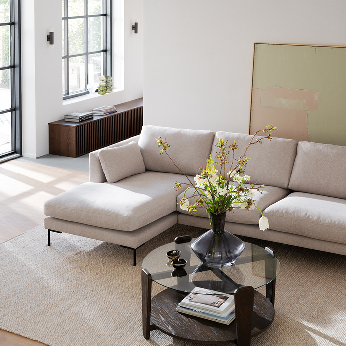 Rowico Home Corwin Hoekbank Beige - Links - 270 cm